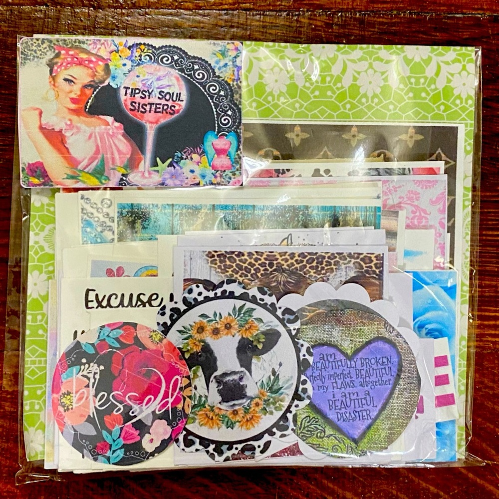 Bag 3 - Collection Of 60 Junk Journal Inspiring & Sassy Sayings or Image…